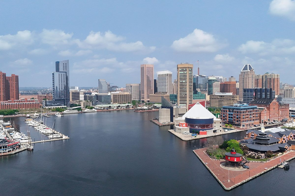 The Baltimore, Maryland skyline