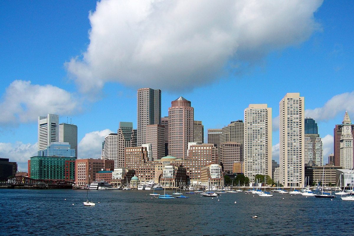 The Boston Financial District skyline