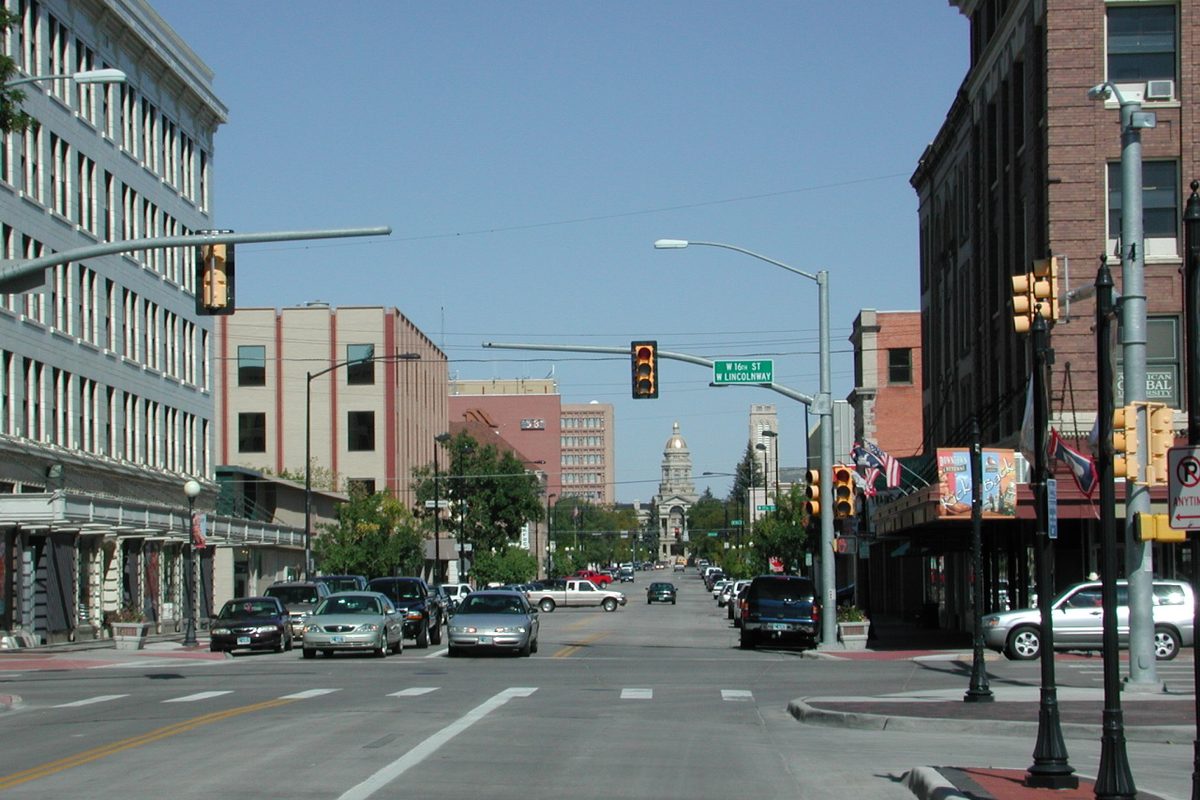 A street in downtown Cheyenne, Wyoming