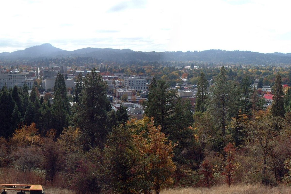 A panoramic view of Eugene, Oregon