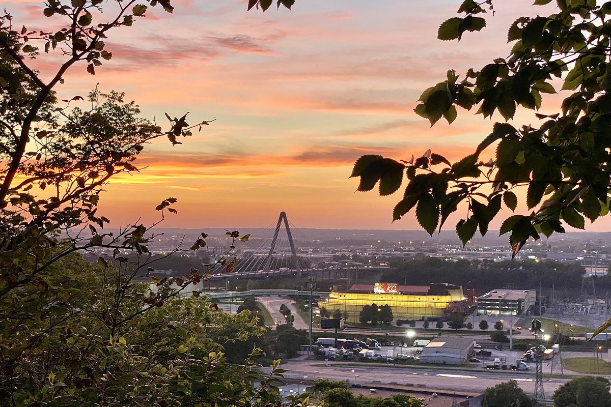 The view from Lookout Point in Kessler Park, Kansas City, Missouri