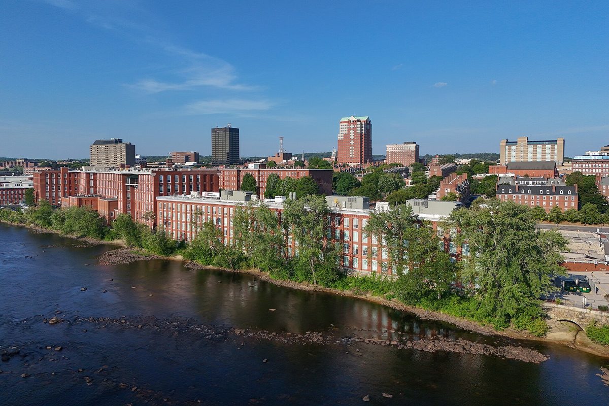 The skyline of Manchester, New Hampshire