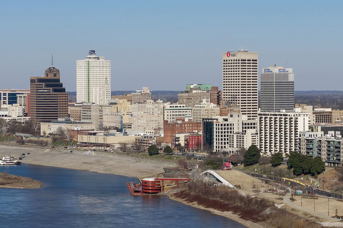 The skyline of Memphis, Tennessee