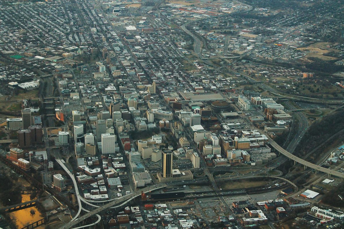 Richmond, Virginia, seen facing west